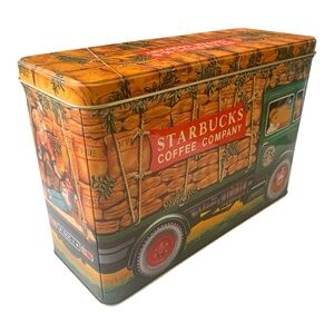 Starbucks Bean Harvest Truck Limited Edition Canister Metal Truck Tin England